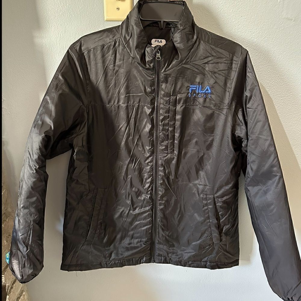 Fila Sport Woman's Black Puffer Jacket Size Large